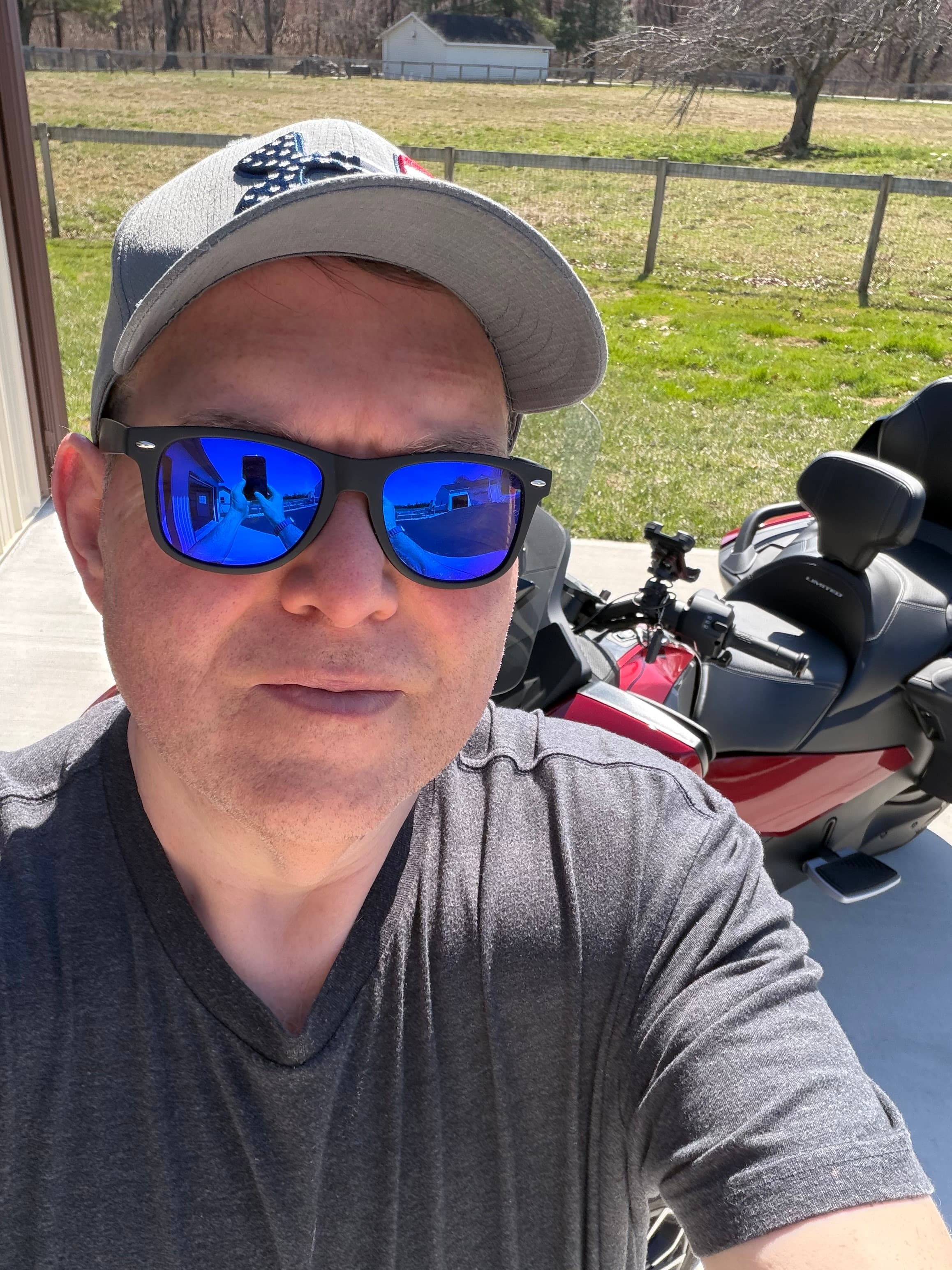 Ralph on his motorcycle